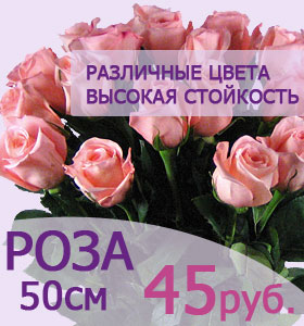 Роза 50см - 45 руб